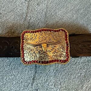 Absolutely Fresh Black Leather Belt size Large